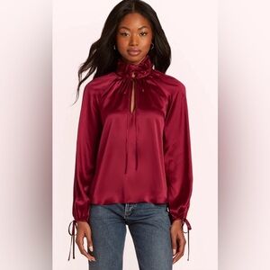 Amanda Uprichard Vittoria Silk Top